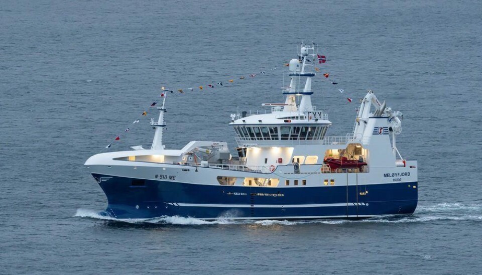VINNERLODD: Nye «Meløyfjord» er ett av fartøyene som er trukket ut til å være med på den første utseilingen til loddefisket i Barentshavet. VINNERLODD: Nye «Meløyfjord» er ett av fartøyene som er trukket ut til å være med på den første utseilingen til loddefisket i Barentshavet.