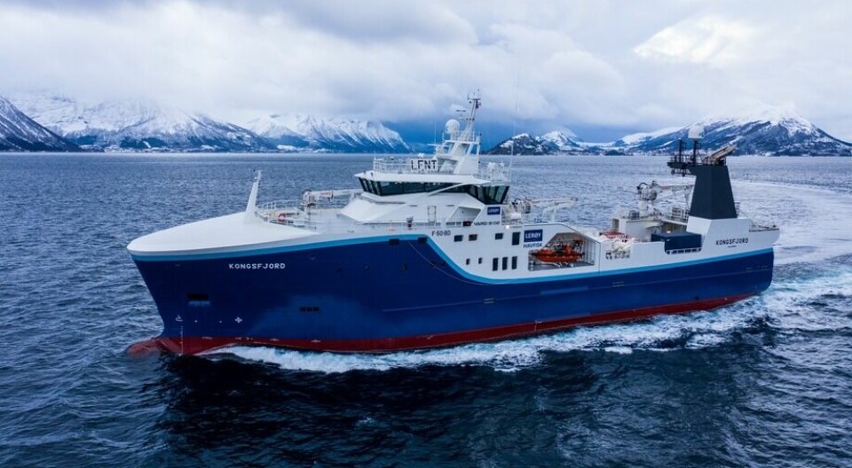Den nye tråleren «Kongsfjord» er klar for jobb for Lerøy Havfiske. Foto: Vard