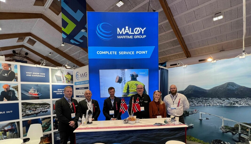 Måløy Maritime Group med stand på Færøyene.
