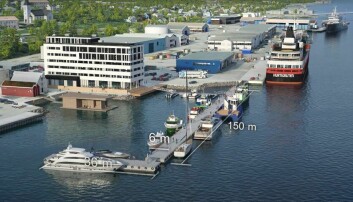 Sortland Havn med ny servicebrygge