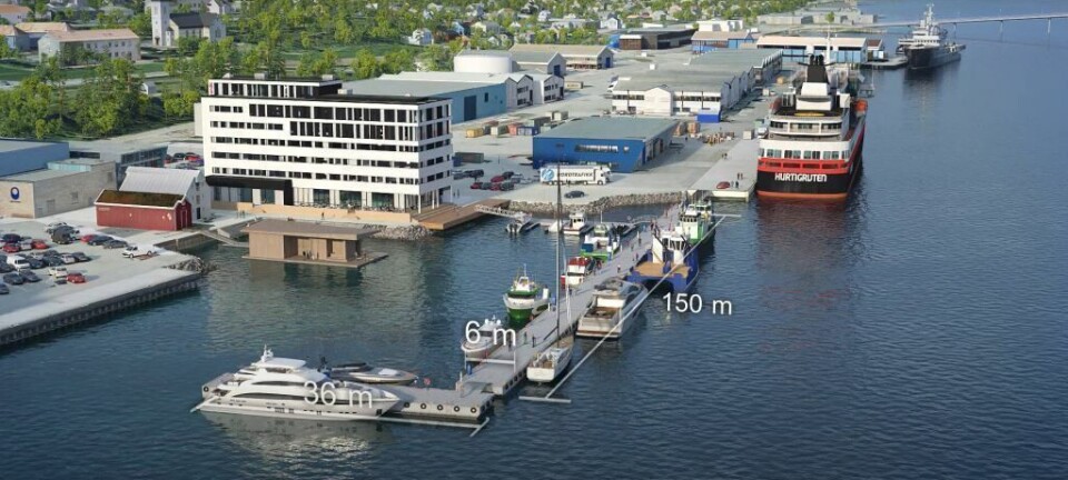 Sortland Havn med ny servicebrygge
