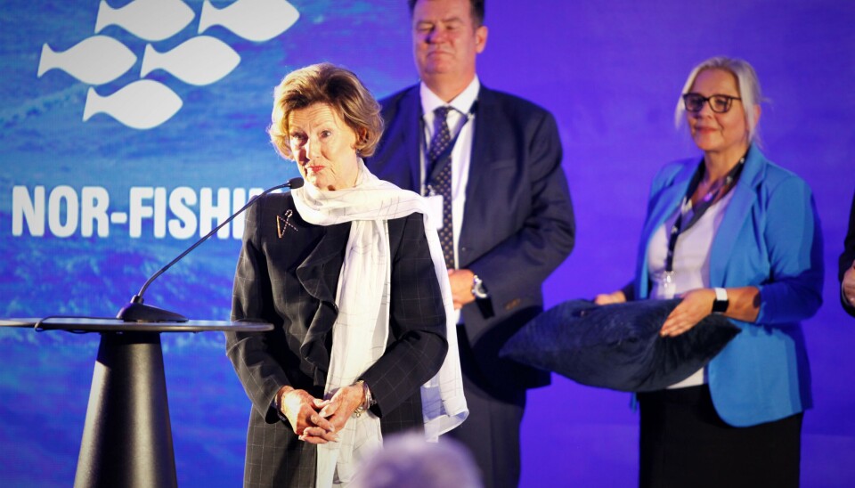 DRONNING: – Det er en ære å få lov til å åpne årets Nor-Fishing-messe, sa Dronning Sonja til stormende jubel fra forsamlingen. DRONNING: – Det er en ære å få lov til å åpne årets Nor-Fishing-messe, sa Dronning Sonja til stormende jubel fra forsamlingen.