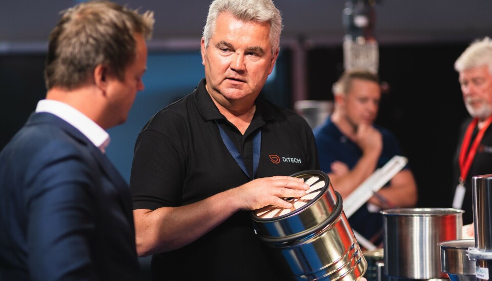 DITECH: Salgsansvarlig Johannes Solsvik i Ditech under Nor-Fishing. DITECH: Salgsansvarlig Johannes Solsvik i Ditech under Nor-Fishing.