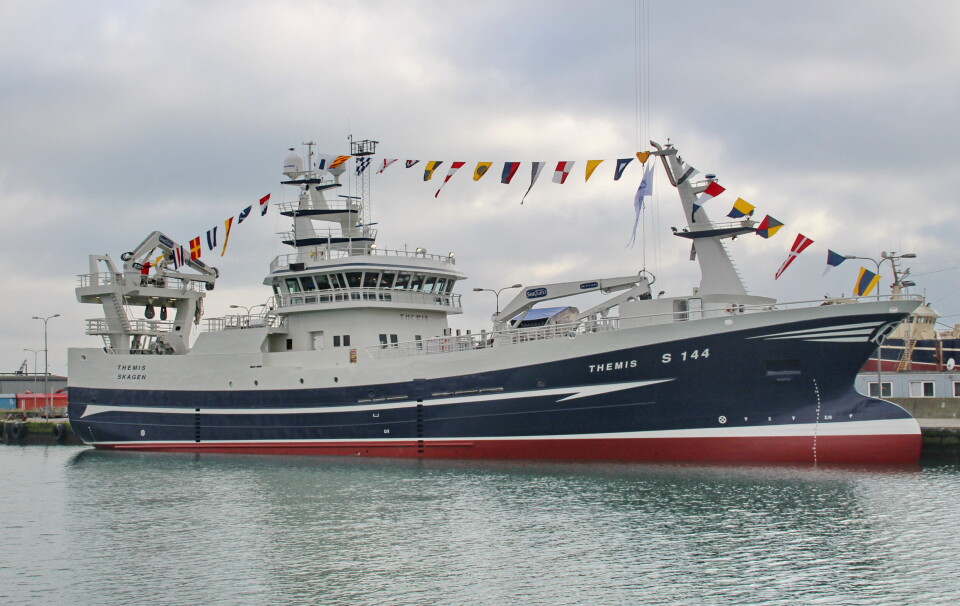 HAVBRISLING: «Themis» her klar til overlevering fra Karstensens Skibsvært, er det fartøyet som siste par år har levert mest havbrisling i Norge.