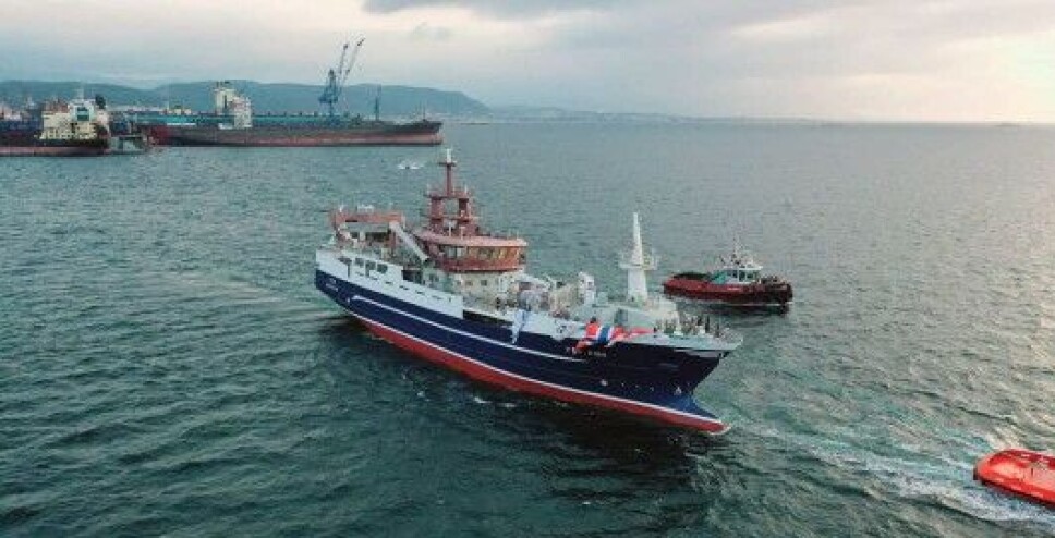 TYRKIA: Nye MS «Vea» ble i helga sjøsatt fra verftet Özata Shipyard.