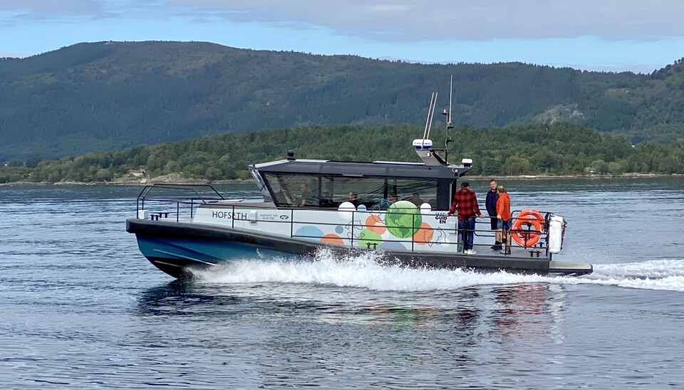 FØRSTE: Dette er den første helelektrisk båten fra Maritime Partner. Hofseth Aqua er kunde.