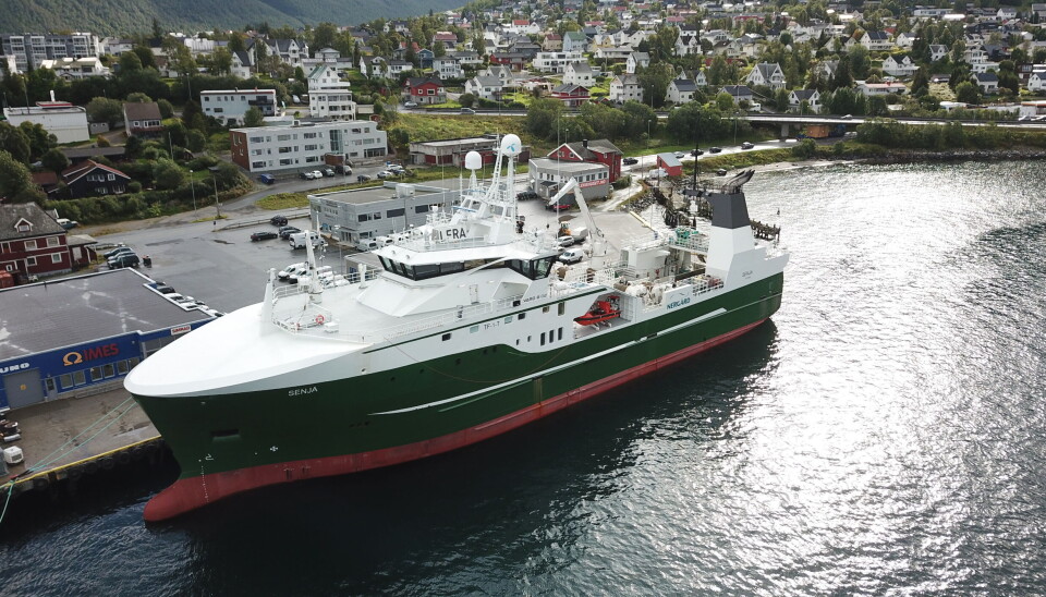 TROMSØ: M/tr «Senja» til kai i Tromsø.