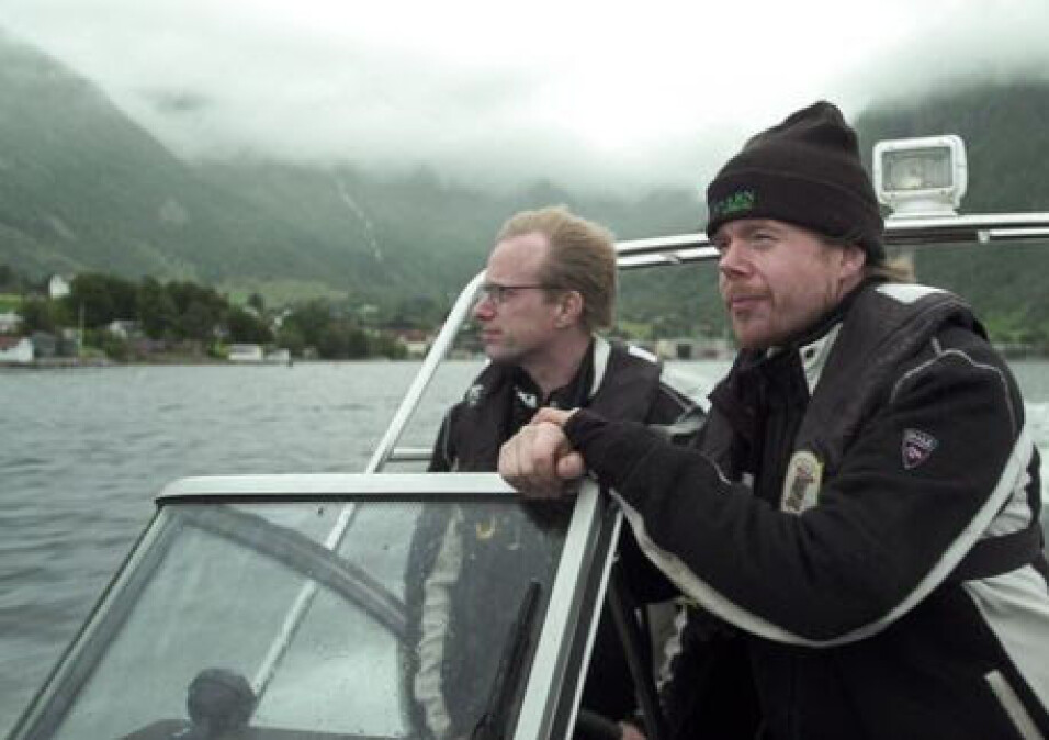 KJEMPEKULT: En fornøyd Ruben Oddekalv, leder i Norges Miljøvernforbund, under aksjonen.