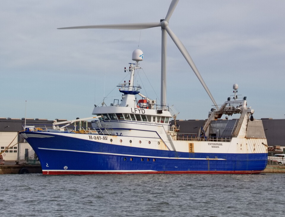 SNØKRABBE: Her bygges 'Enterprise' om til snøkrabbebåt ved Hirtshals Yard. SNØKRABBE: Her bygges 'Enterprise' om til snøkrabbebåt ved Hirtshals Yard.