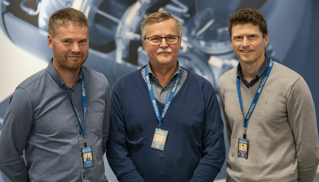 Fra venstre: Frode Bloch, EVP Engineering – Controls & Electrical. Knut Andresen, SVP Strategic Development. Thomas Vekve, EVP Engineering – Mechanical & Hydrodynamics