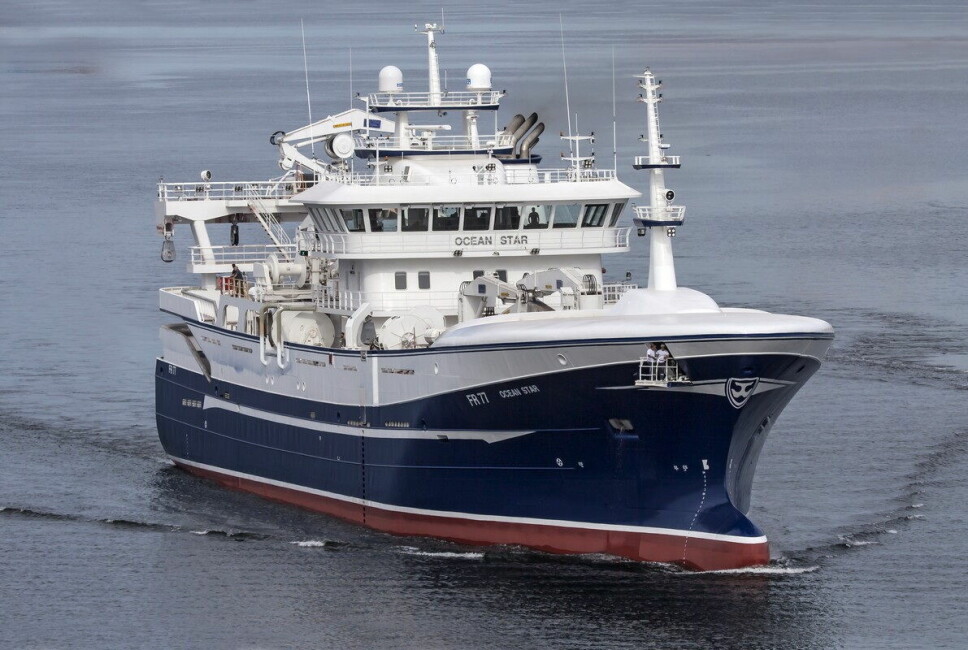 TJENER PÅ NORGE: Den pelagiske tråleren 'Ocean Star' har i år levert makrell verdt cirka 150 millioner kroner til norske mottak.