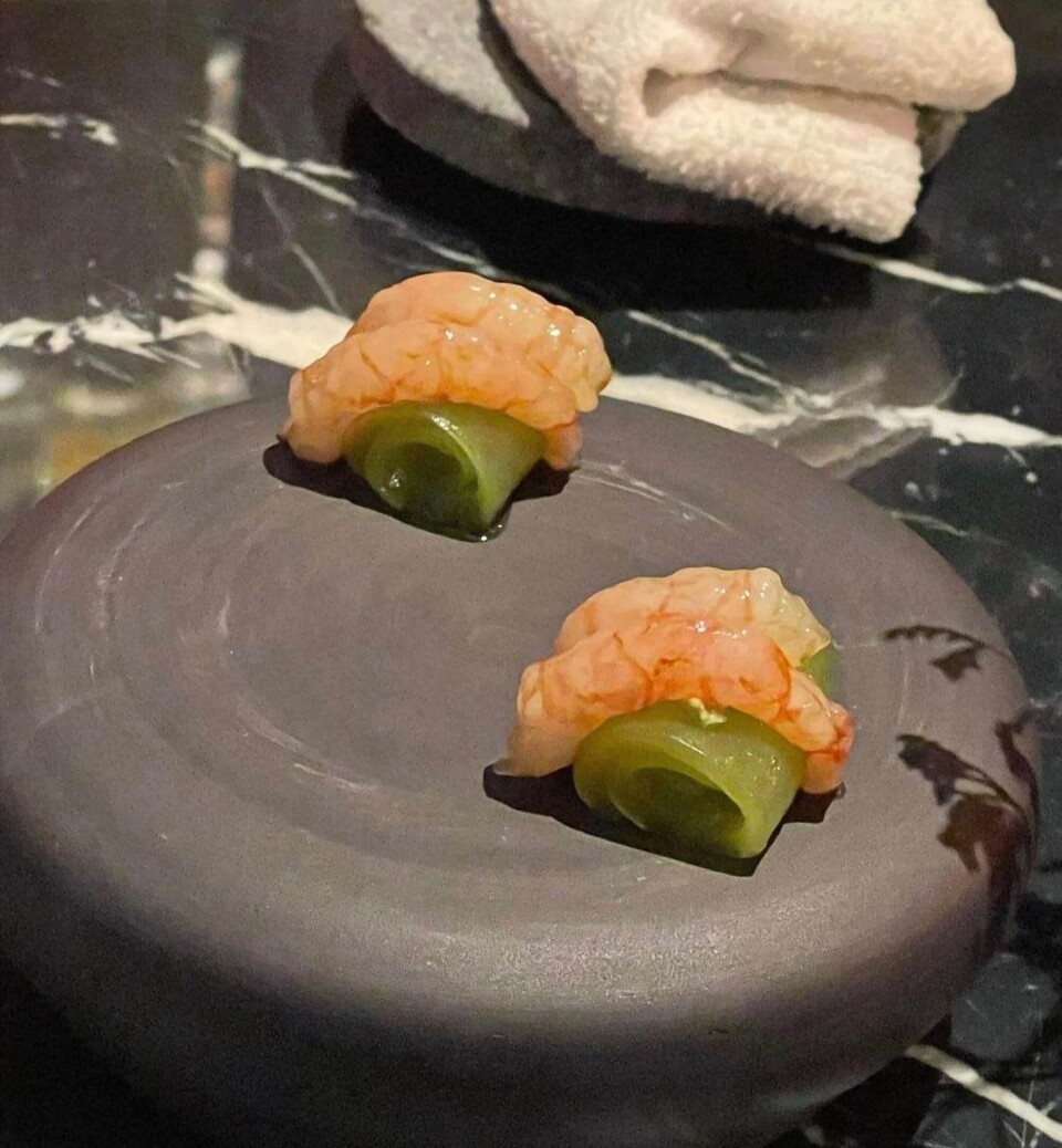 EKSKLUSIVE REKER: Reker fisket med teiner serveres på fine restauranter som her på Kontrast i Oslo: EKSKLUSIVE REKER: Reker fisket med teiner serveres på fine restauranter som her på Kontrast i Oslo: