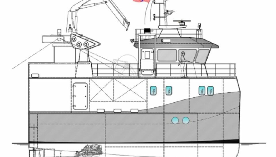 FISKEBÅT: Mundal Båt bygger ny fiskebåt med katamaranskrog til Lofotrederi.