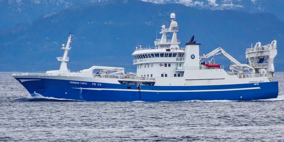 «Tróndur í Gøtu»: Fire store pelagiske fartøy er fast knyttet til Vardin Pelagic. (Foto: Magne Lyngstad)