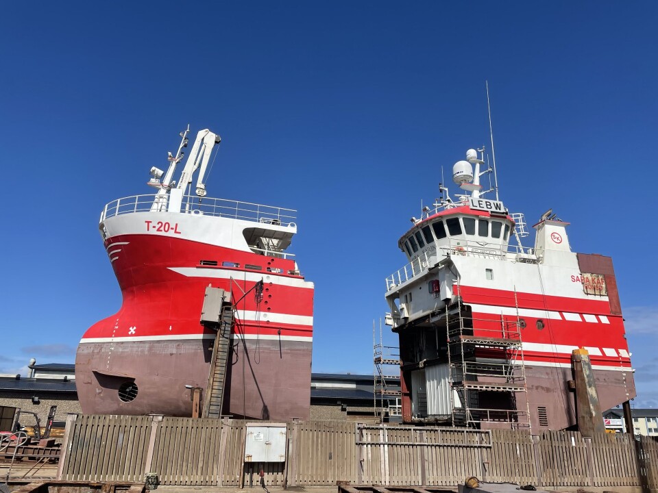 'Sara Karin' er forlenget med seks meter midskips og to meter akter.