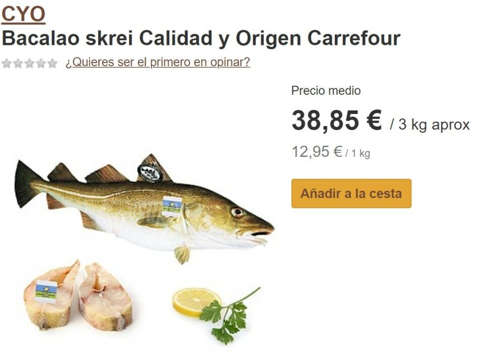 DYR SKREI: Tre kilo skrei for 38,85 euro er rimelig. Men normalprisen er det dobbelte. DYR SKREI: Tre kilo skrei for 38,85 euro er rimelig. Men normalprisen er det dobbelte.