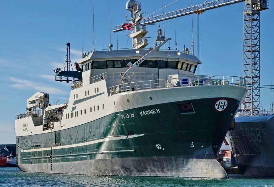 'Karine H' representerer en økning i kapasiteten i norske fiskerier. Men det er en ønsket økning rettet mot reker. 'Karine H' representerer en økning i kapasiteten i norske fiskerier. Men det er en ønsket økning rettet mot reker.
