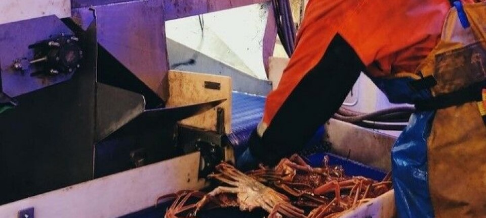Landes mer fryst fisk og snøkrabbe