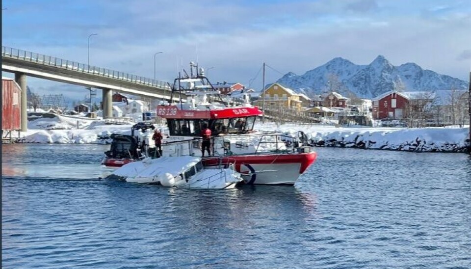 SVOLVÆR: Fartøy grunnstøtte ved Svolvær. SVOLVÆR: Fartøy grunnstøtte ved Svolvær.
