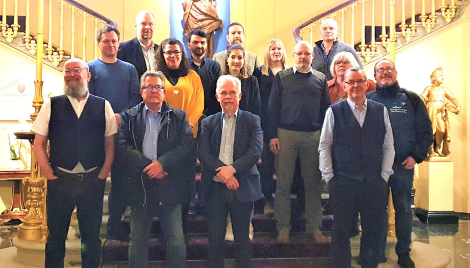 ENIGE OG TRO: Fra møtet i Northern Fisheries Alliance Spatial Squeeze Working Group. Gjert Dingsør i andre rekke t.v.
Foto: Privat ENIGE OG TRO: Fra møtet i Northern Fisheries Alliance Spatial Squeeze Working Group. Gjert Dingsør i andre rekke t.v.
Foto: Privat