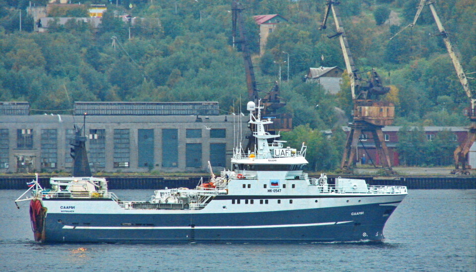 FIKK AVVIST FANGSTEN: Tråleren «Saami» fikk avvist over 160 tonn torsk, hyse og sei i grensekontrollen i Kirkenes.