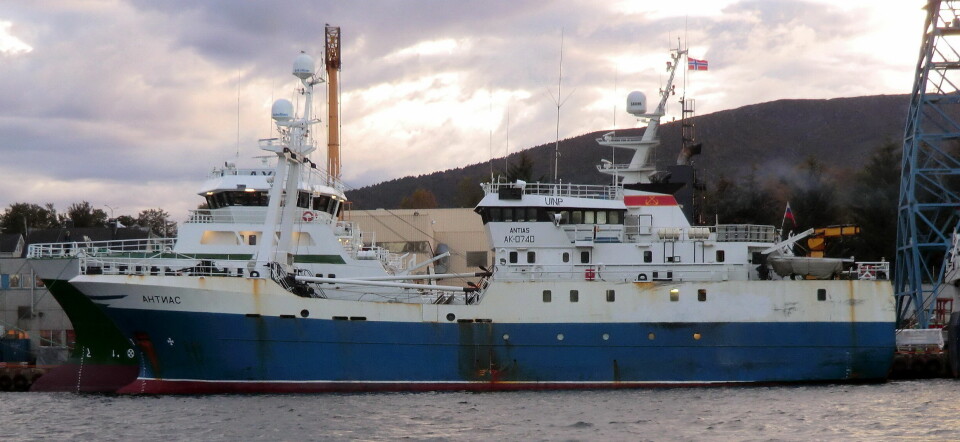 RUSSISK LINEBÅT: «Antias» fikk i september i fjor avvist en 157 tonn fisk i grensekontrollen.
