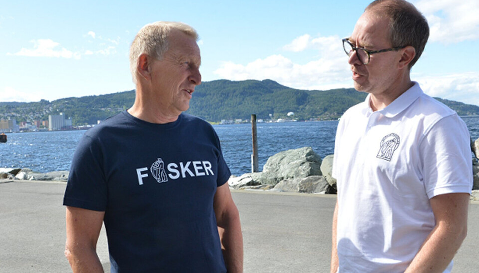 PINLIG: – Pinlig dobbeltspill – og truende for samarbeidet, sier f.v. leder Kåre Heggebø og generalsekretær Sverre Johansen i Norges Fiskarlag.