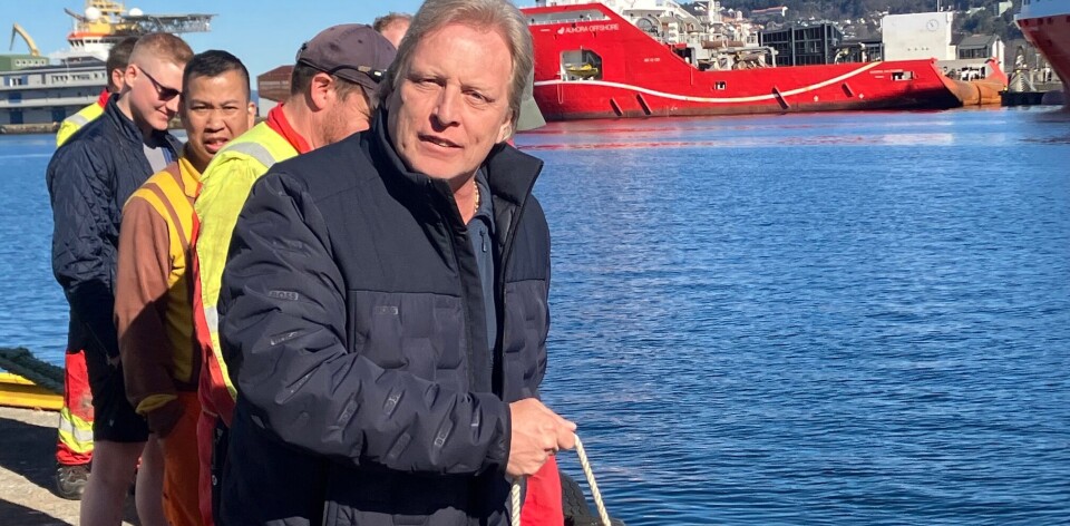 SATSER: – Jeg har visst fått napp, spøkte den joviale krabbefiskeren på klingende Karmøy-dialekt.