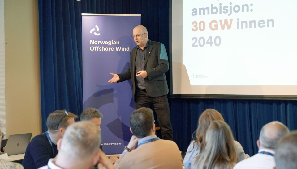 VIL HA 30 GW INNEN 2040: Leder Arvid Nesse hos Norwegian Offshore Wind på forrige ukes framleggelse av rapporten som omtales i denne kronikken.