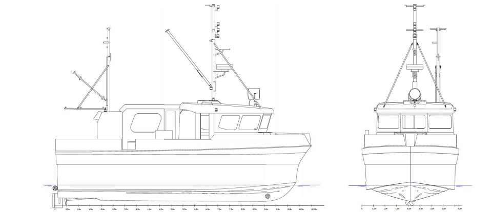 Slik ser Rabben Kystfiske sin nye sjark ut på tegninger fra Nor-Dan Marine AS. Slik ser Rabben Kystfiske sin nye sjark ut på tegninger fra Nor-Dan Marine AS.