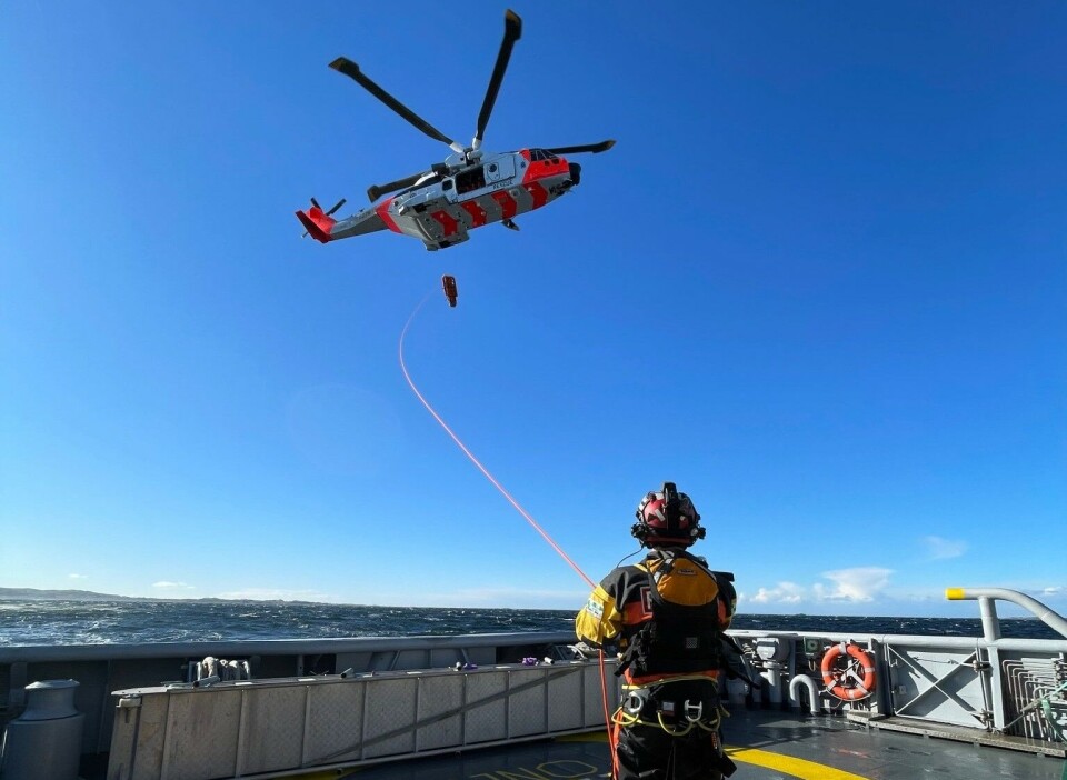 NORDSJØEN: En pasient ble hentet med helikopter fra fiskebåt i Nordsjøen.