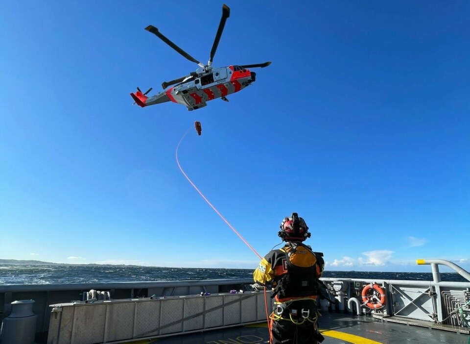 NORDSJØEN: En pasient ble hentet med helikopter fra fiskebåt i Nordsjøen.