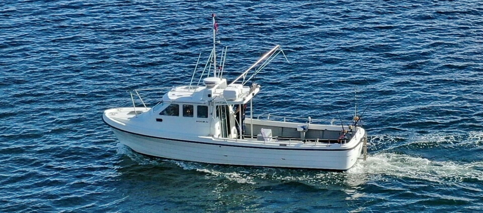 SKAL JAKTE MAKRELLSTØRJE: 'Sending' er bygget i Sverige og kjøpt med tanke på effektivt stangfiske etter makrellstørje.