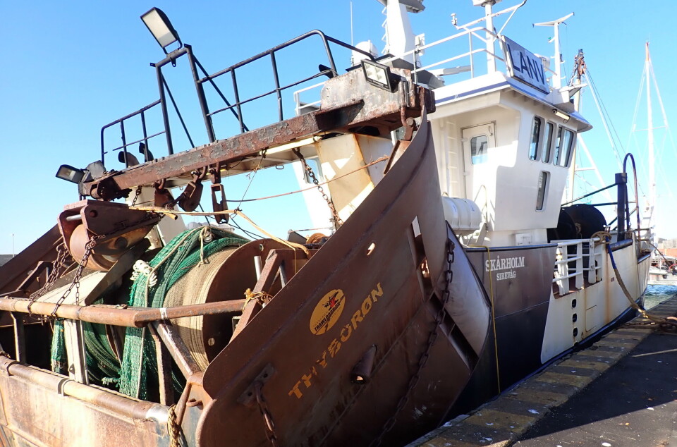 SKÅRHOLM var nær ved å sette fast trålen i gassledning utenfor Jæren i april.
