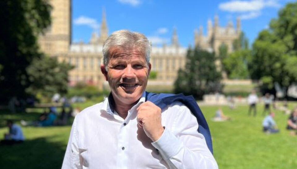 JAVEL, STATSRÅD: Fiskeri- og havminister Bjørnar Skjæran fotografert i London. Nå har han makrellavtalen mellom Norge og Storbritannia for 2023 klar.