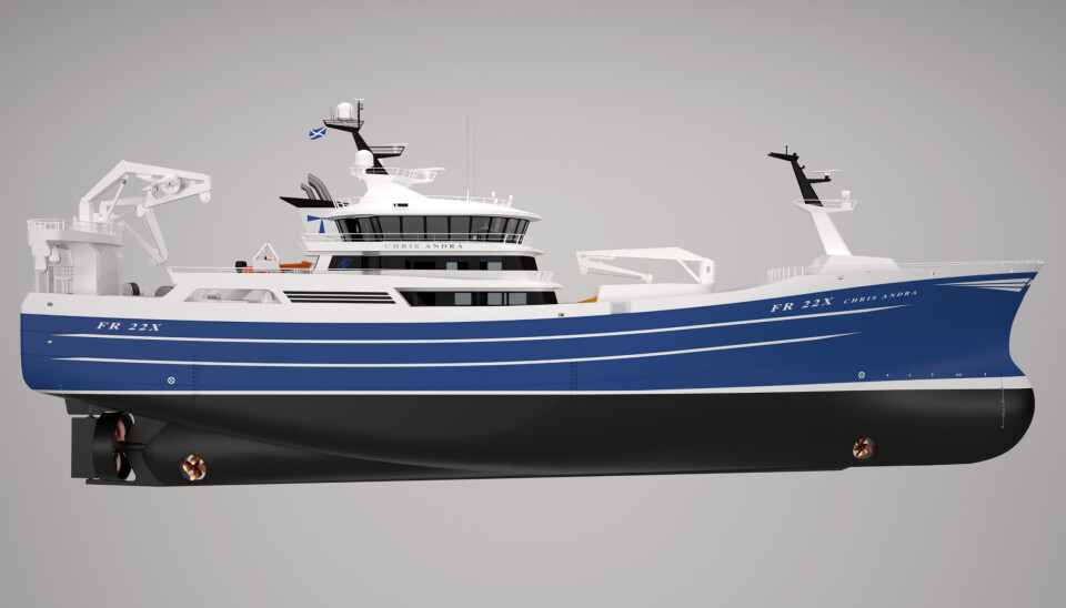 NY BÅT: Det nye fiskefartøyet «Chris Andra». Levering av det nye fartøyet skal skje i 2026 fra Karstensens skibsværft. NY BÅT: Det nye fiskefartøyet «Chris Andra». Levering av det nye fartøyet skal skje i 2026 fra Karstensens skibsværft.