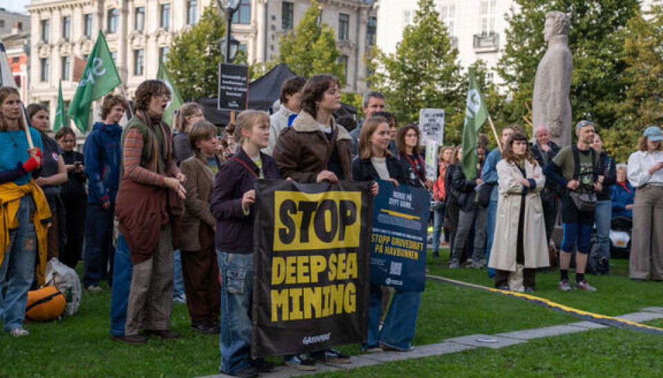 STØRE MÅ GÅ: Motstanden mot regjeringens planer for gruvedrift på havbunnen øker. I oktober ble det avholdt en aksjon utenfor Stortinget der miljøbevegelsen krevde at Jonas Gahr Støre går av som leder av Havpanelet om ikke planene stanses.