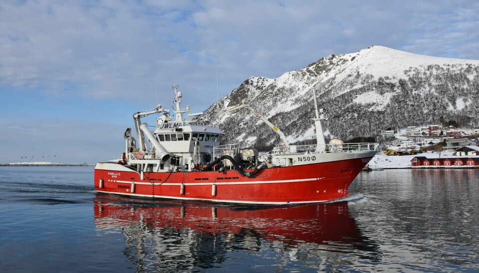 GOD FANGST: «Kamilla G» meldte i går mandag inn en fangst på 250 tonn NVG-sild.