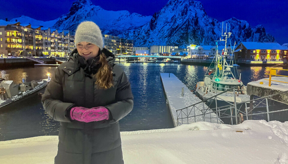 LOFOTEN: Her er fiskeri- og havminister Cecilie Myrseth i Svolvær. Fiskeri- og havminister Cecilie Myrseth i Svolvær.