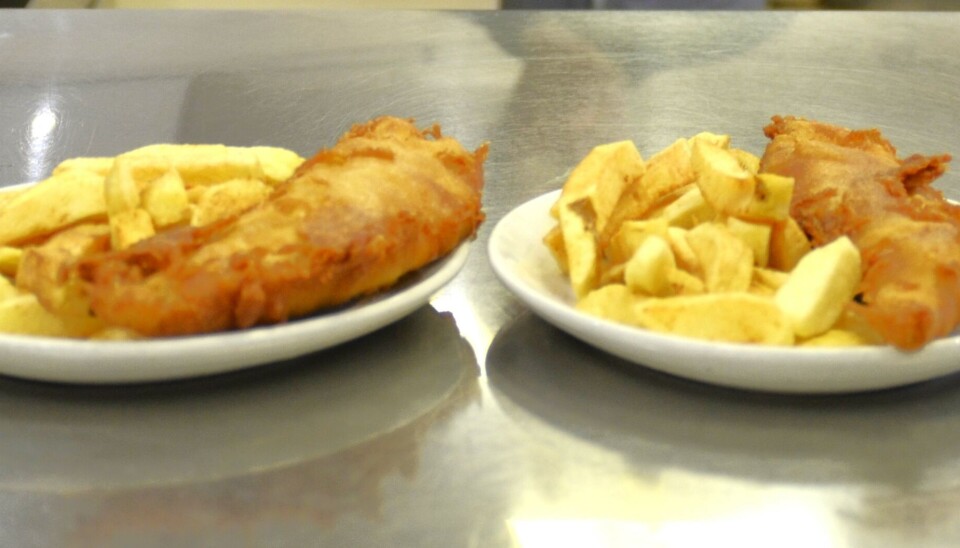 FISHY: Fish and chip står sentral under ministerens besøk i London.