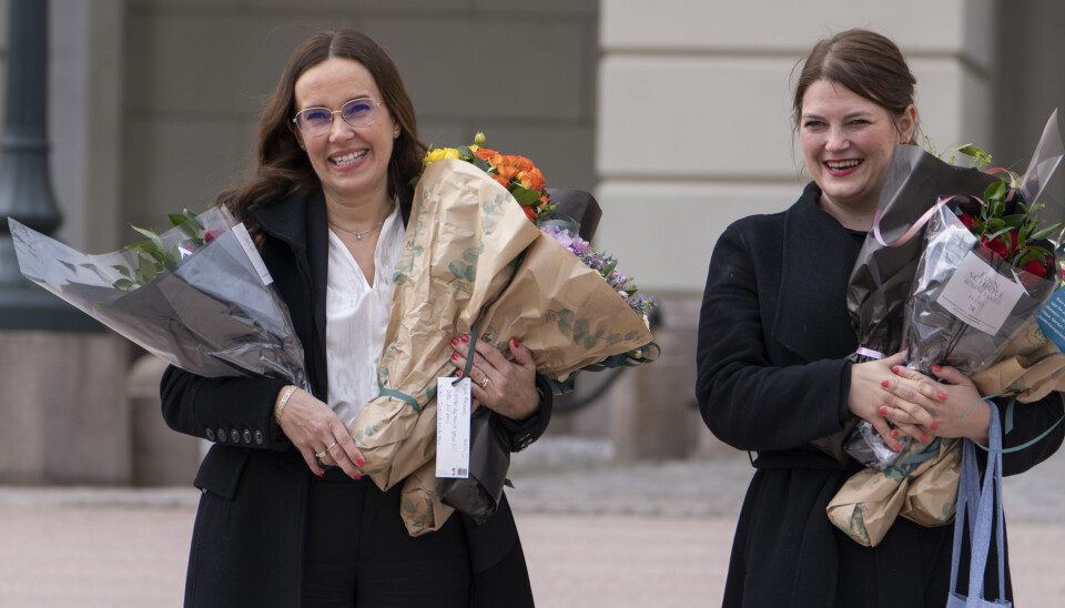 NFD: Cecilie Myrseth (til høyre) blir ny næringsminister, mens Marianne Sivertsen Næss blir ny fiskeri- og havminister.
