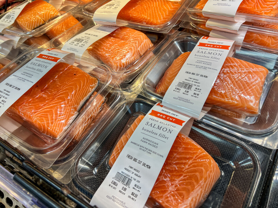 Norsk laks på supermarked i vippestaten Georgia, nærmere bestemt Atlanta.
