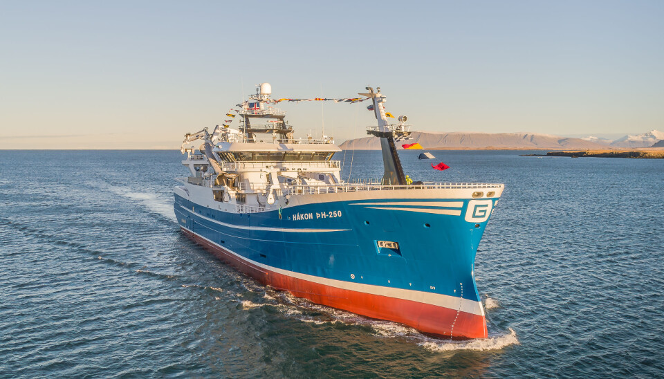 «Hákon» er et vakkert fiskefartøy med største lengde på 75,40 meter.