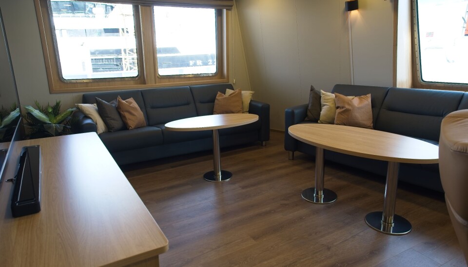 Her i salongen skulle det være mulig for mannskapet å trives.