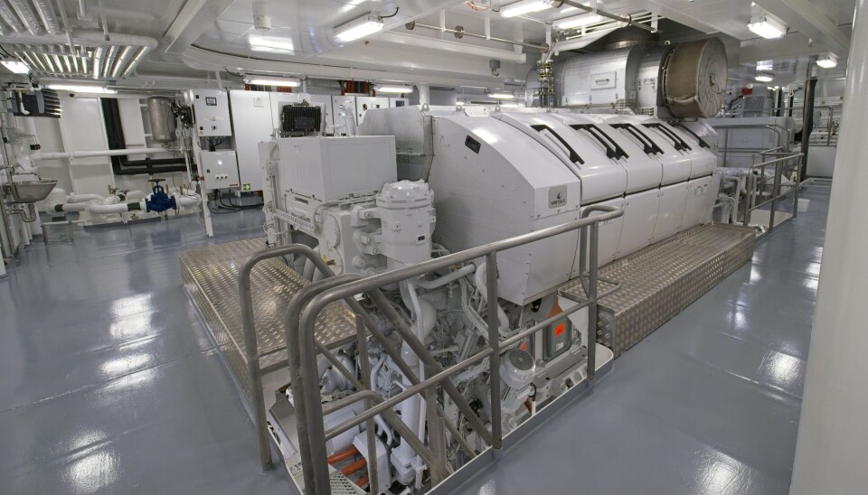 Et særdeles ryddig og rent maskinrom.