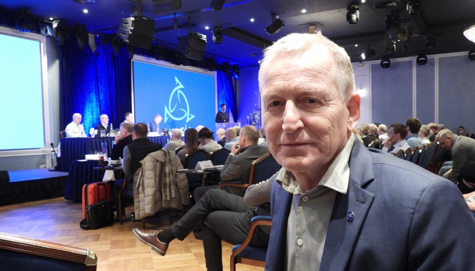 Leder i Norges Fiskarlag Kåre Heggebø fulgte Fiskebåts behandling av organisasjonssaken, her under Christian Strand Halstensens innledning i saken.