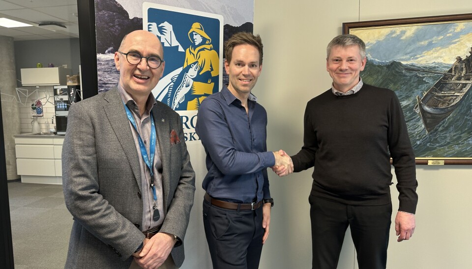 Råfisklagets Svein Ove Haugland, Charles A. Aas og Rolf Guttorm Kristoffersen.