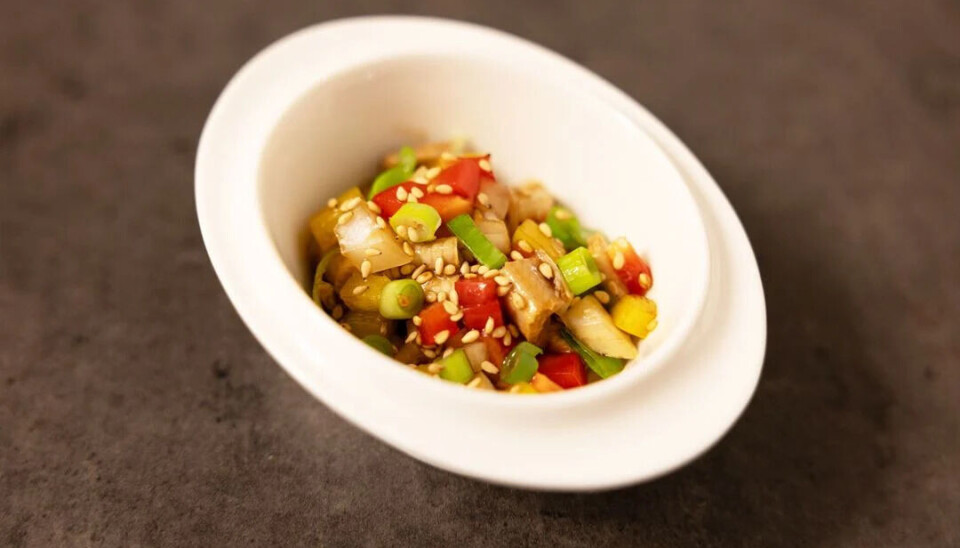 Stekt slimål med asiatiske smaker.