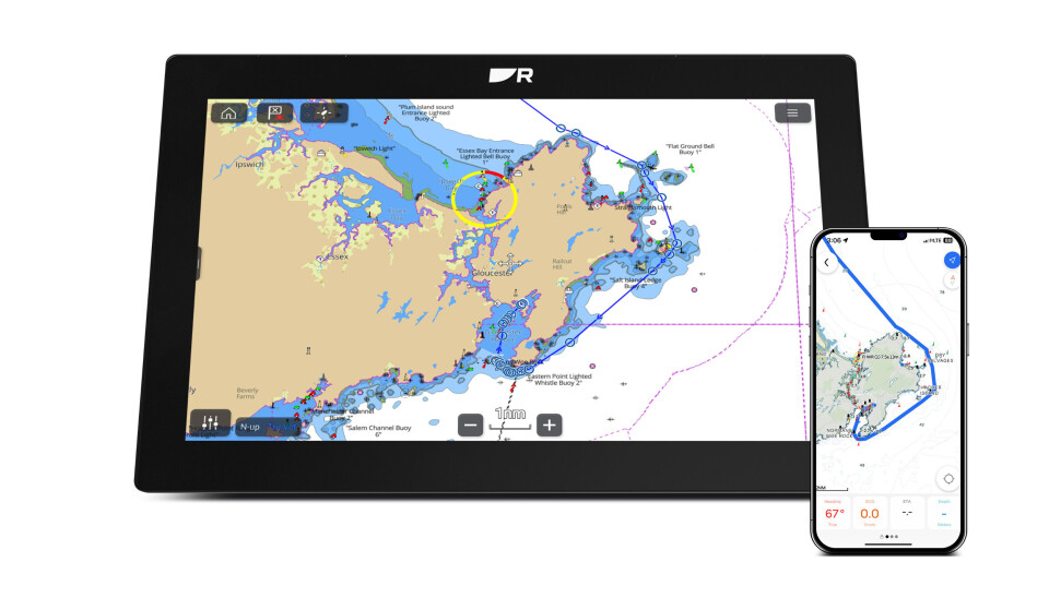 Raymarine Axiom brukere kan nå umiddelbart dele en rute trådløst fra Orca appen til kartplotteren.