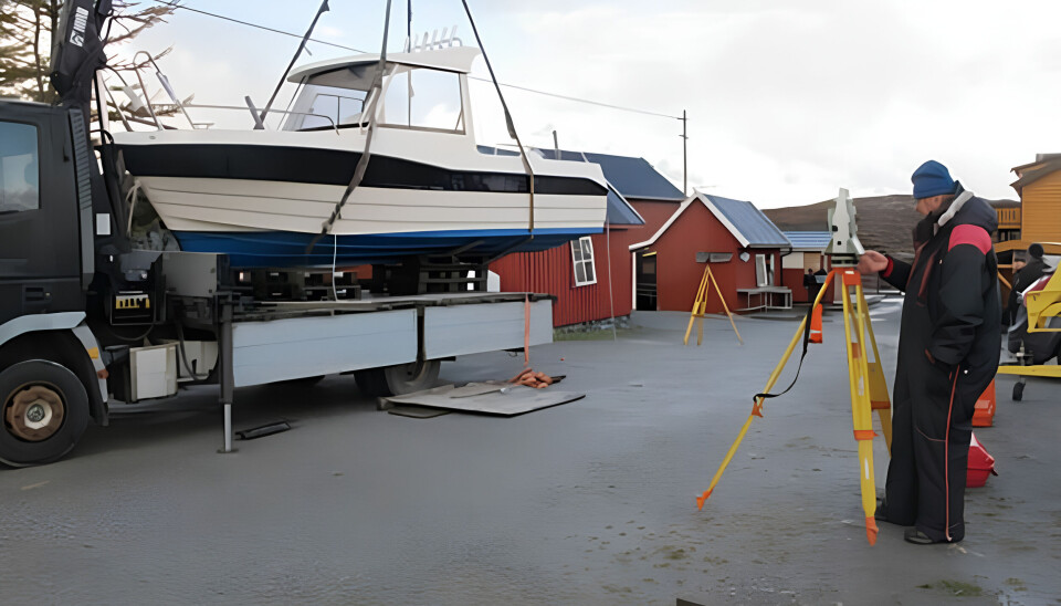 Fra oppmålingen av fritidsbåten Dolmøy 230 Fisker etter ulykken med Viking 7 i 2014. (Bildet er forbedret ved hjelp av KI)